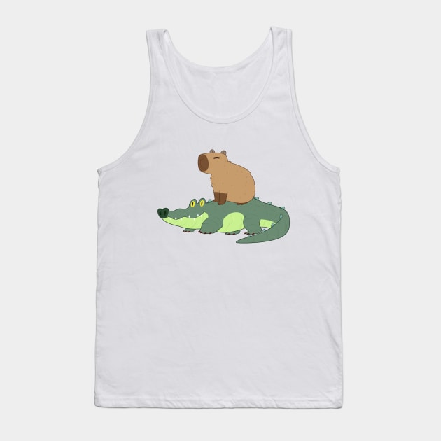 Capy & Croc Tank Top by GoshWow 